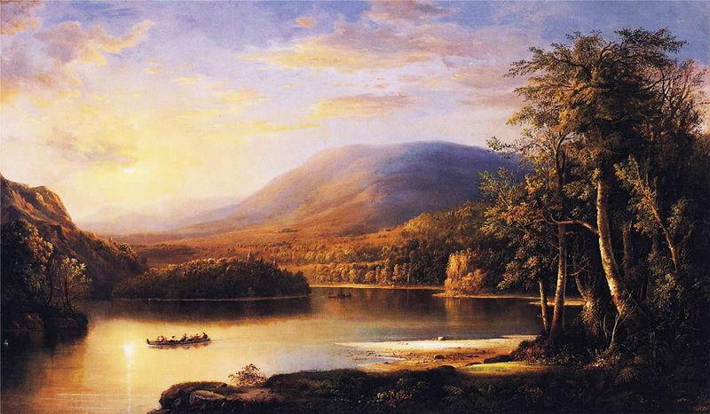 Robert S.Duncanson Ellen s Isle oil painting image